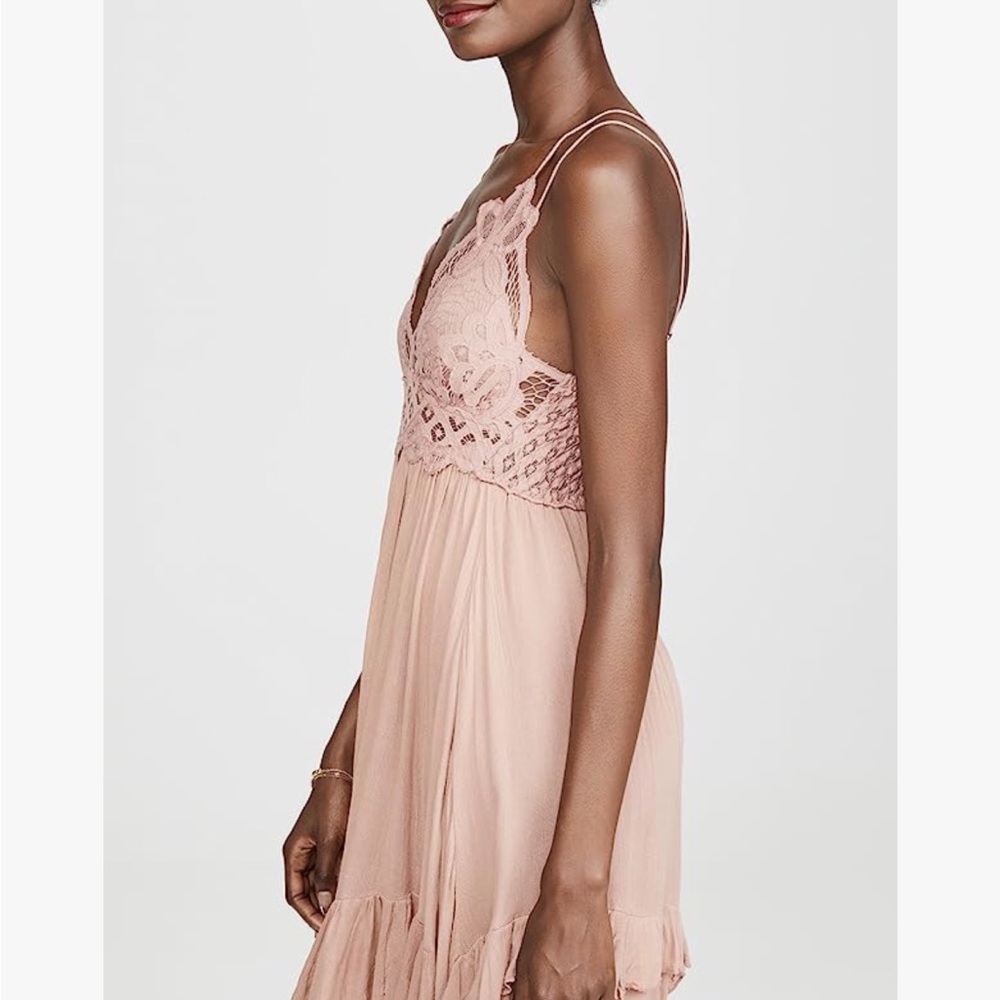 NWT Free People Adella slip dress in rose color $88 MSRP XS - Picture 4 of 8